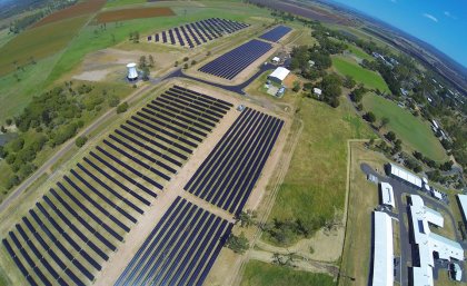 The solar research facility at UQ's Gatton campus.